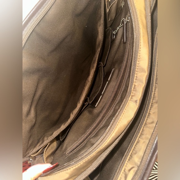 Coach Dark Brown Expandable Leather Briefcase - Picture 11 of 16